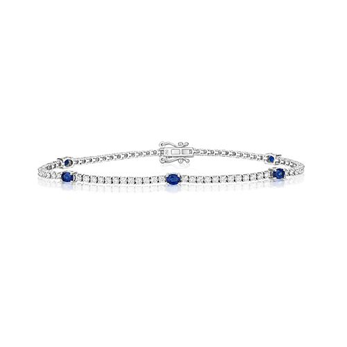 18CT DIAMOND AND SAPPHIRE BRACELET RRP £4900.00