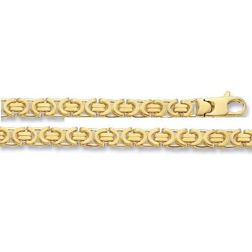 9CT YEL GOLD BYZANTINE CHAIN 18" 27 GRAMS