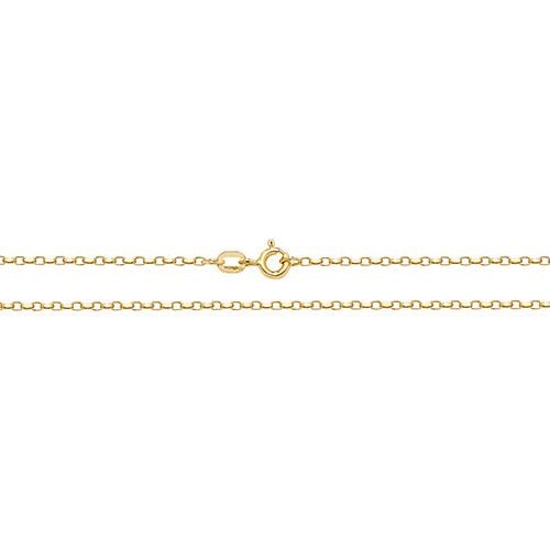 9CT YEL GOLD FACETED BELCHER 24" CHAIN 2.33 GRAMS