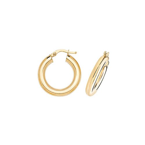 9CT YEL GOLD 10MM HOOP EARRINGS 1.45 GRAMS