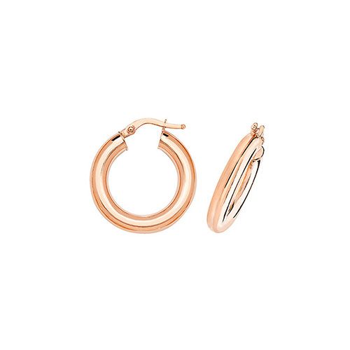 9CT ROSE GOLD 10MM HOOP EARRINGS 1.45 GRAMS