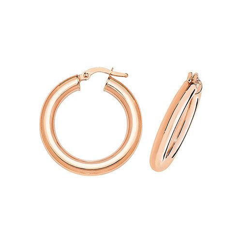 9CT ROSE GOLD 20MM HOOP EARRINGS 2.20 GRAMS