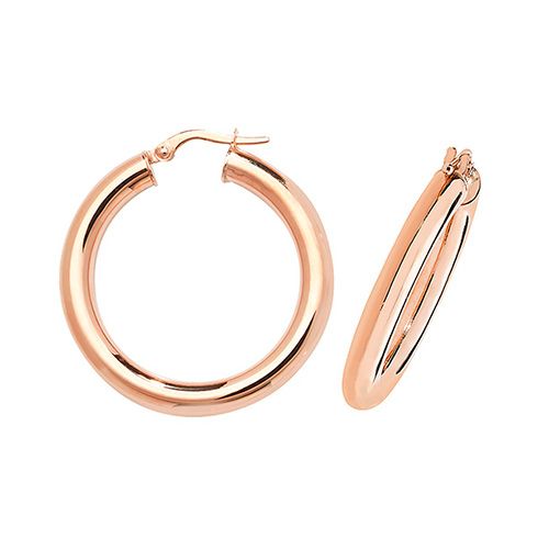 9CT ROSE GOLD 25MMHOOP EARRINGS 2.60 GRAMS