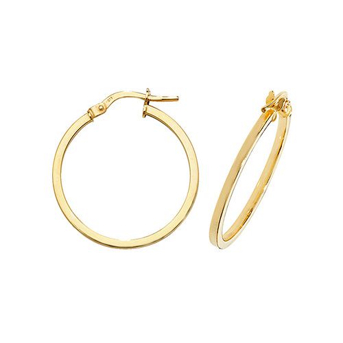 9CT YEL GOLD 20MM HOOP EARRINGS 1.0 GRAMS