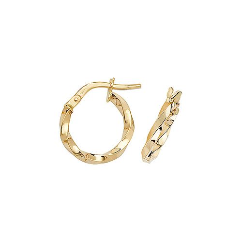 9CT YEL GOLD 10MM HOOP EARRINGS 0.60 GRAMS