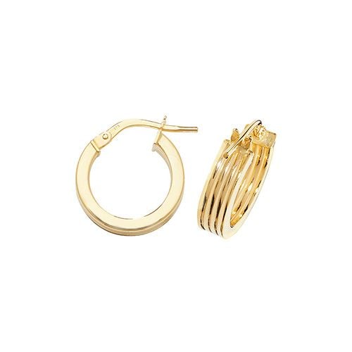 9CT YEL GOLD 10MM HOOP EARRINGS 1.20 GRAMS