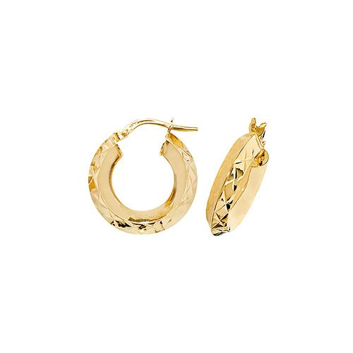 9CT YEL GOLD 10MM HOOP EARRINGS 1.20 GRAMS