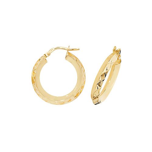 9CT YEL GOLD 15MM HOOP EARRINGS 1.50 GRAMS