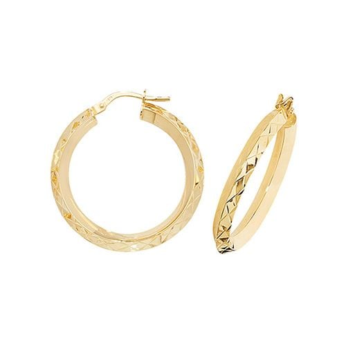 9CT YEL GOLD 20MM HOOP EARRINGS 1.80 GRAMS