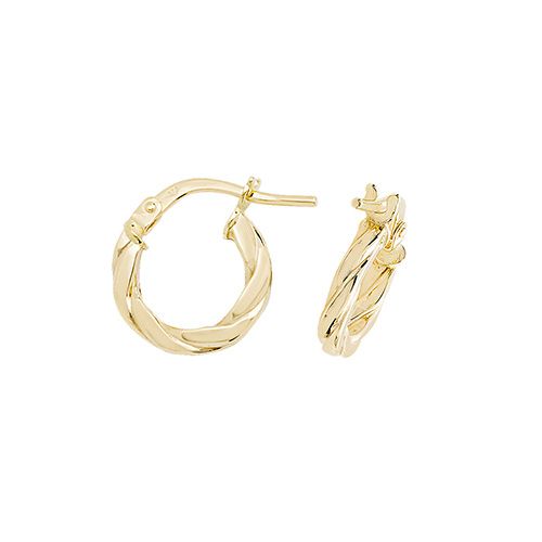 9CT YEL GOLD 08MM HOOP EARRINGS 0.60 GRAMS