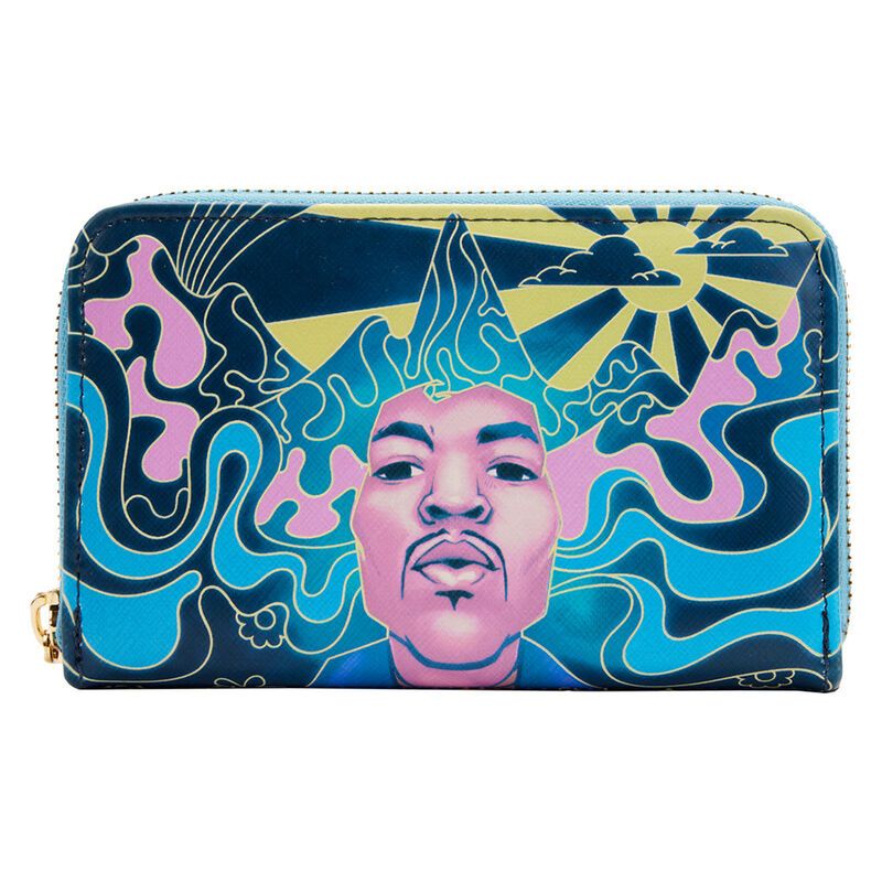 Jimi Hendrix Psychedelic Landscape Zip Around Wallet