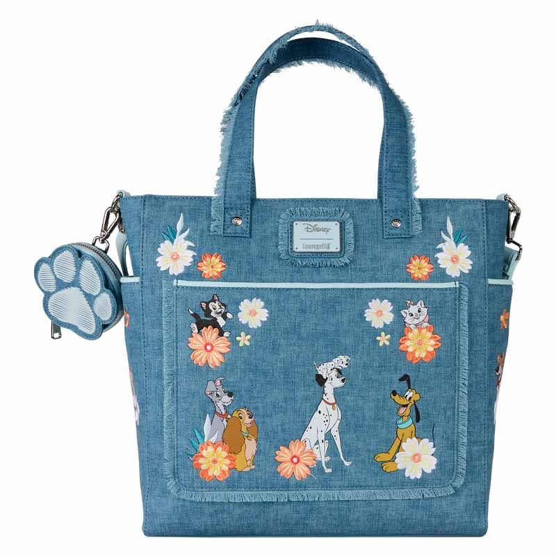 Disney Denim Dogs and Cats Tote Bag
