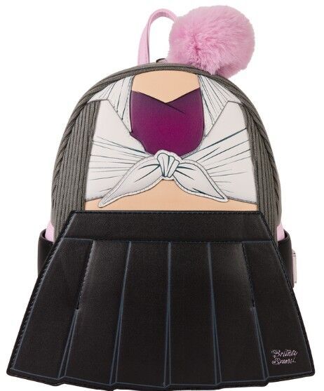 Britney Spears mini backpack 'Hit me baby one more time' with pom-pom