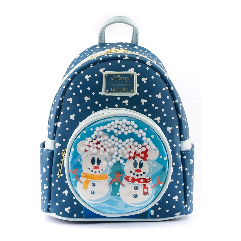 Disney Snowman Mickey & Minnie Snow Globe Mini Backpack