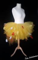 Chicken Feathered Tutu Yellow - Adult