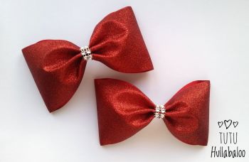 Glitter Tux Bow Red