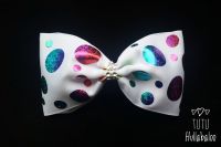 Rainbow Dots Tux Bow