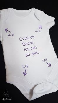 Daddy Instructions Vest - White/Metalic Purple