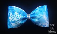 Crystal Snowflake Tux Bow Blue/White