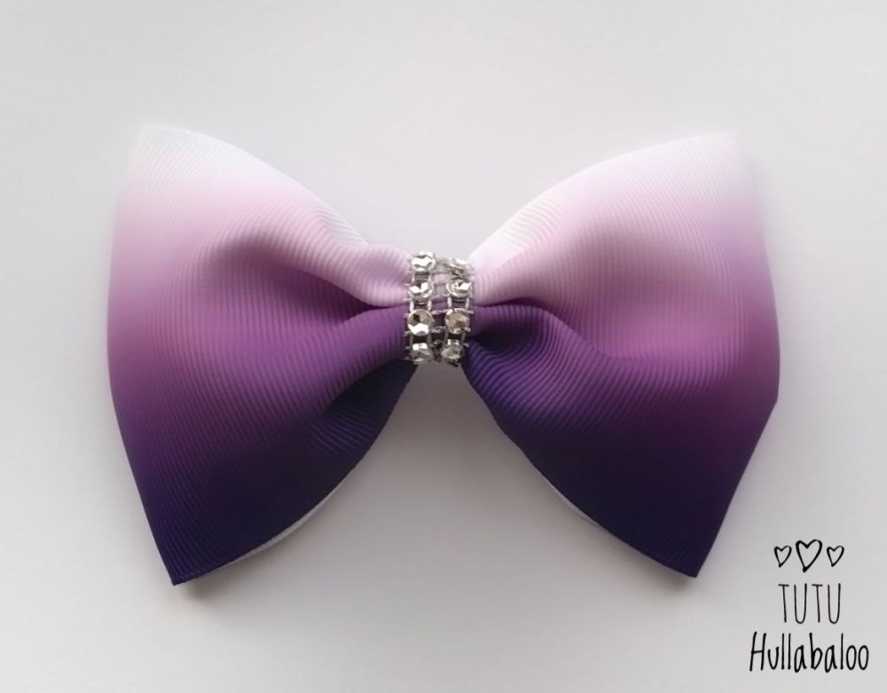 Ombre Purple Tux Bow