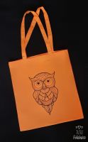 Tote Bag Zentangle Owl