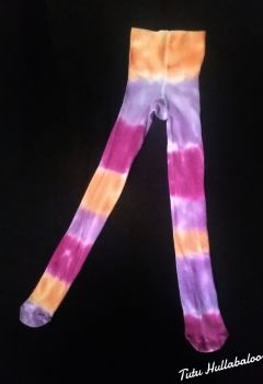 Tie Dye Tights - Orange/Purple/Violet