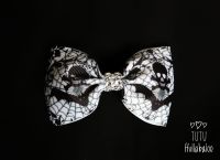 Black Skull Tux Bow