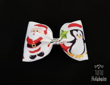 Santa Penguin Tux Bow