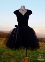Short Tulle Skirt - Black - Adult