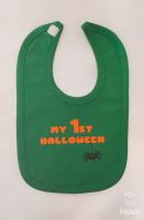 First Halloween Bib - Green/Orange
