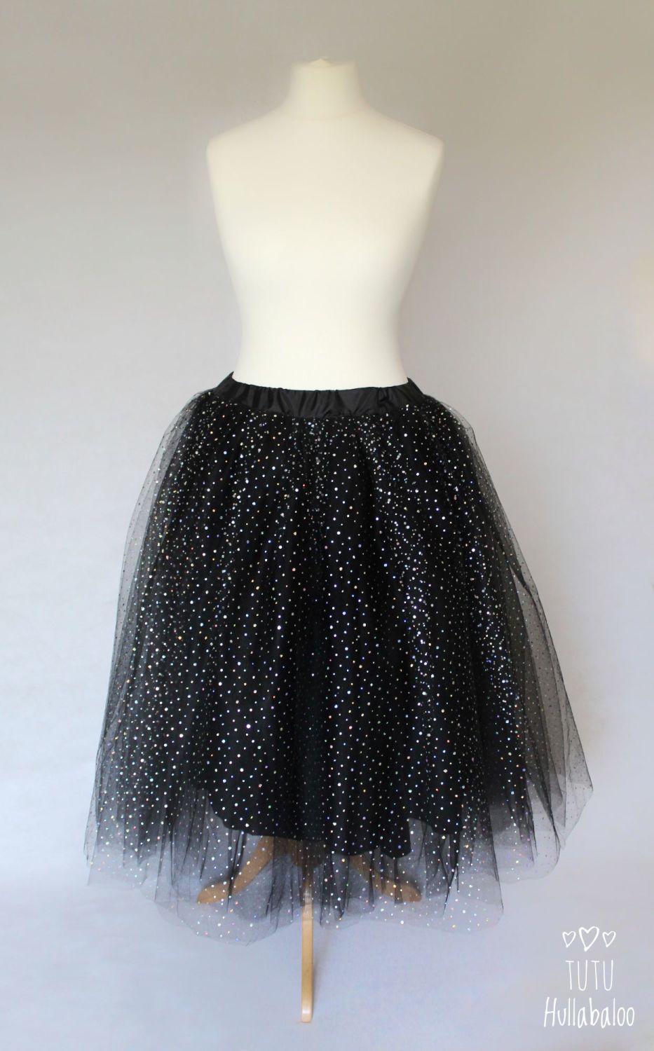 Long Tulle Skirt - Black