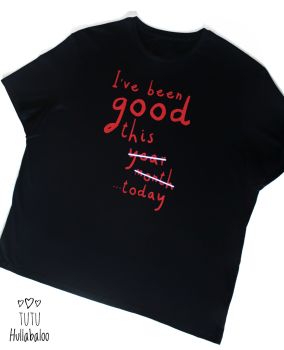 I've Been Good Tshirt  - black/metallic red