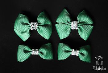 Plain Forest Green - Bunches Bows - 4 bows