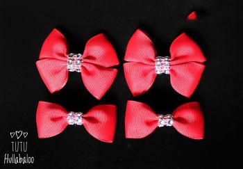 Plain Red - Bunches Bows - 4 bows