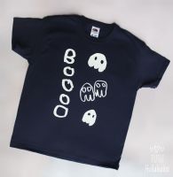 Boo! Vest/Tshirt - Navy/Glow in the dark