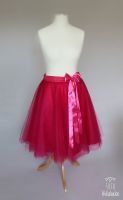Full Circle Tulle Skirt - Fuschia - Size 8-10 adult - Ready to post