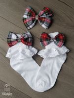 Tartan Green - Fold over sock set