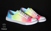 Rainbow Lowtops - Adult Size 12 - Ready to post