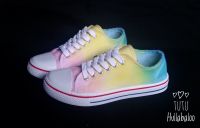 Pink/Yellow/Blue Lowtops - Kids Size 12 - Ready to post