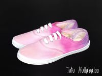 Tie Dyed Plimsolls - Pink/Magenta/Purple - Size 4 - Ready to post