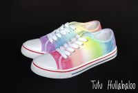 Odd/Opposite Rainbow Lowtops - Adult Size 4 - Ready to post