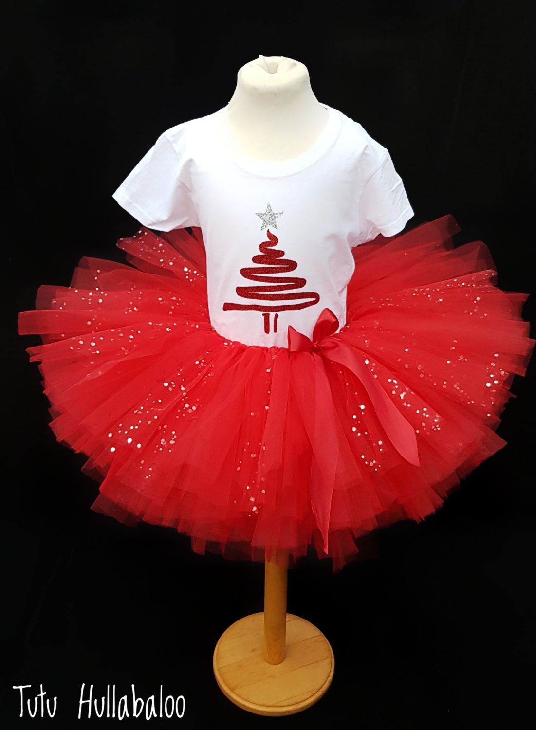 Christmas Tree Tutu + Top Set Red