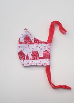 Christmas Cottages Face Covering - Ladies/Teen - Ready to post