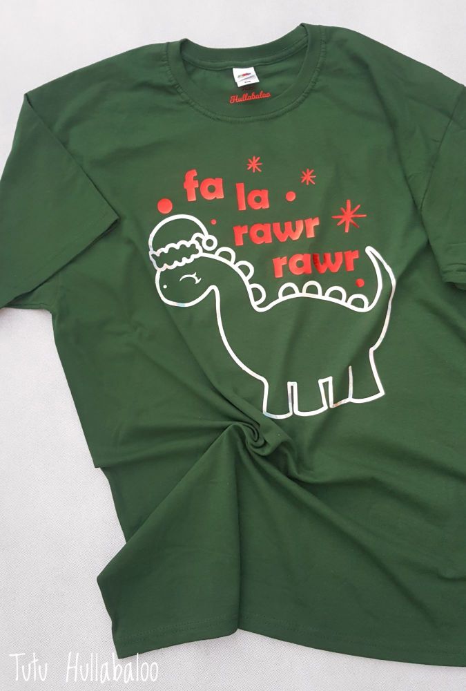 Fa La Rawr Rawr Dinosaur Tshirt