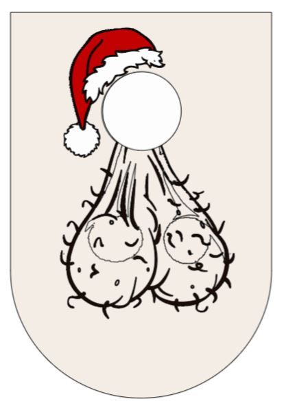 Christmas Boaby Bib with Testicles
