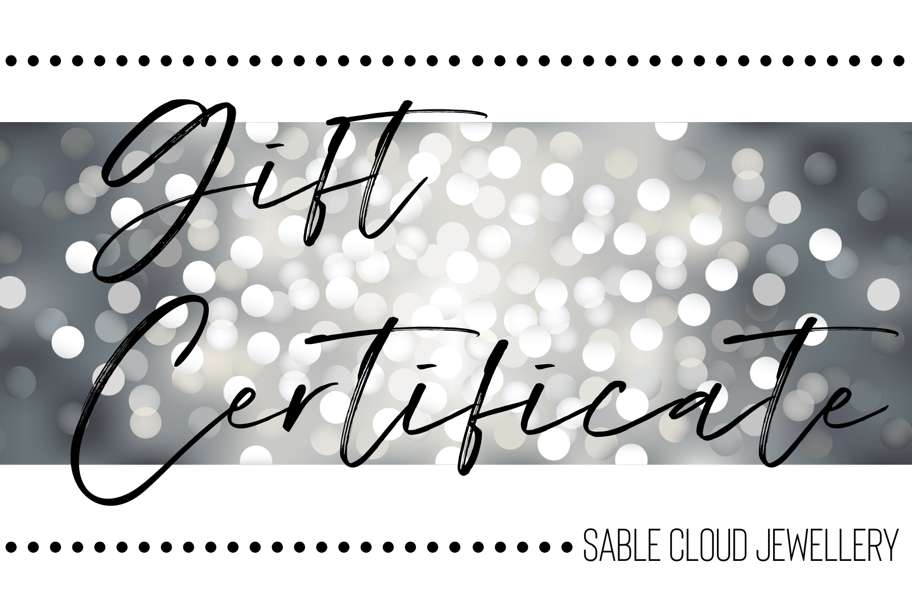 Picture of a gift certificate for jewellery making workshop