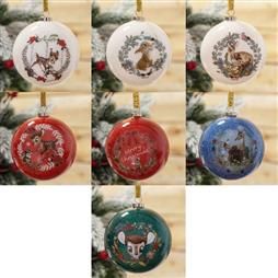 DISNEY BAMBI ENCHANTED FOREST SET OF 7 GLITTER BAUBLES PRODUCT CODE: XM8643