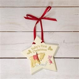 DISNEY BABY'S FIRST CHRISTMAS HANGING DECORATION - POOH PRODUCT CODE: XM610