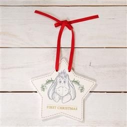 DISNEY BABY'S FIRST CHRISTMAS HANGING PLAQUE - EEYORE PRODUCT CODE: XM6108