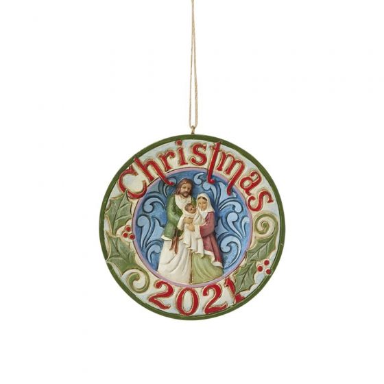 Dated 2021 Holy Family Hanging Ornament 6009193
